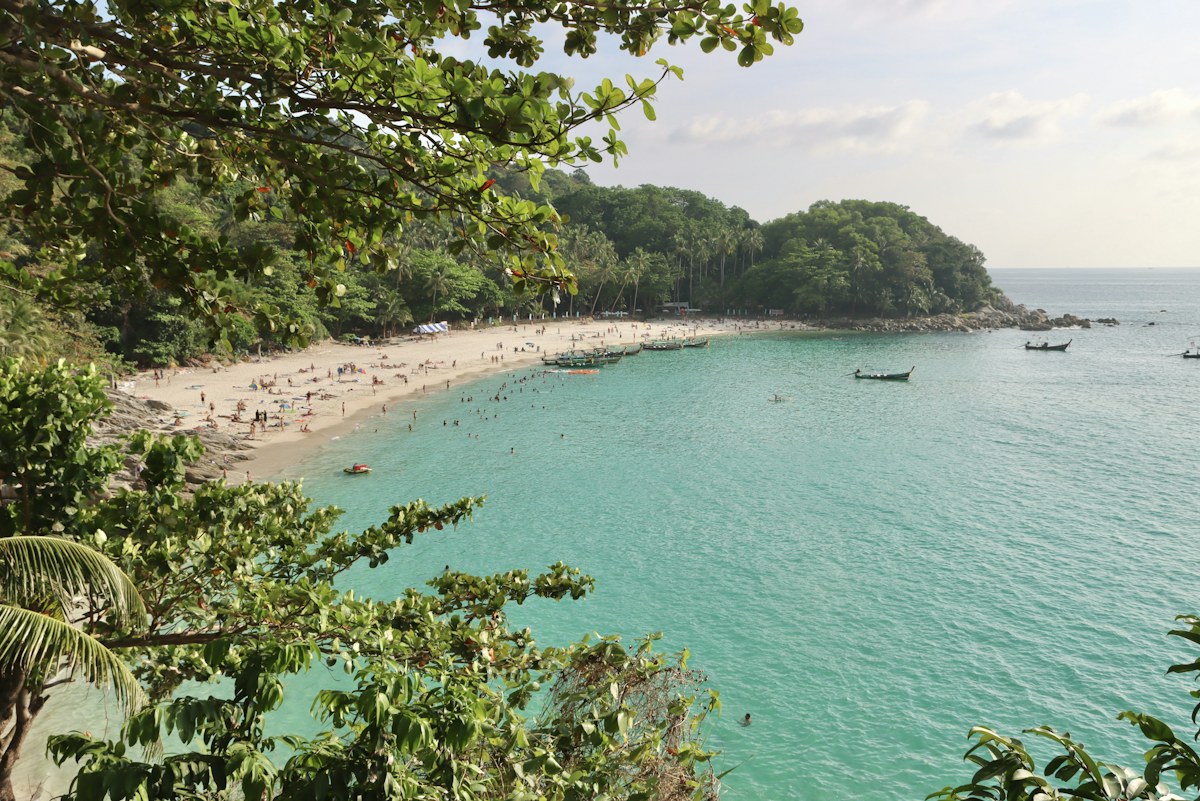 Freedom Beach in Phuket, with turquoise water and tropical greenery